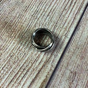 Black tone STERLING SILVER Layered Wrap Ring Size 5.5